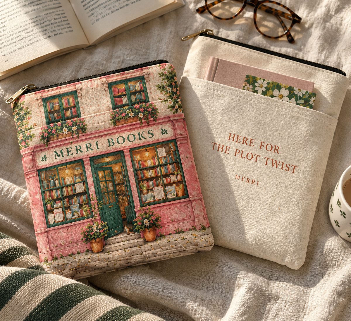 MERRI Padded Book Pouch: The Bookshop Edition, photo 2