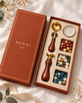 The Art of the Seal wax sealing kit by MERRI in its terracotta gift box