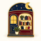 MERRI Moonlit Bookshop Enamel Pin, photo 2