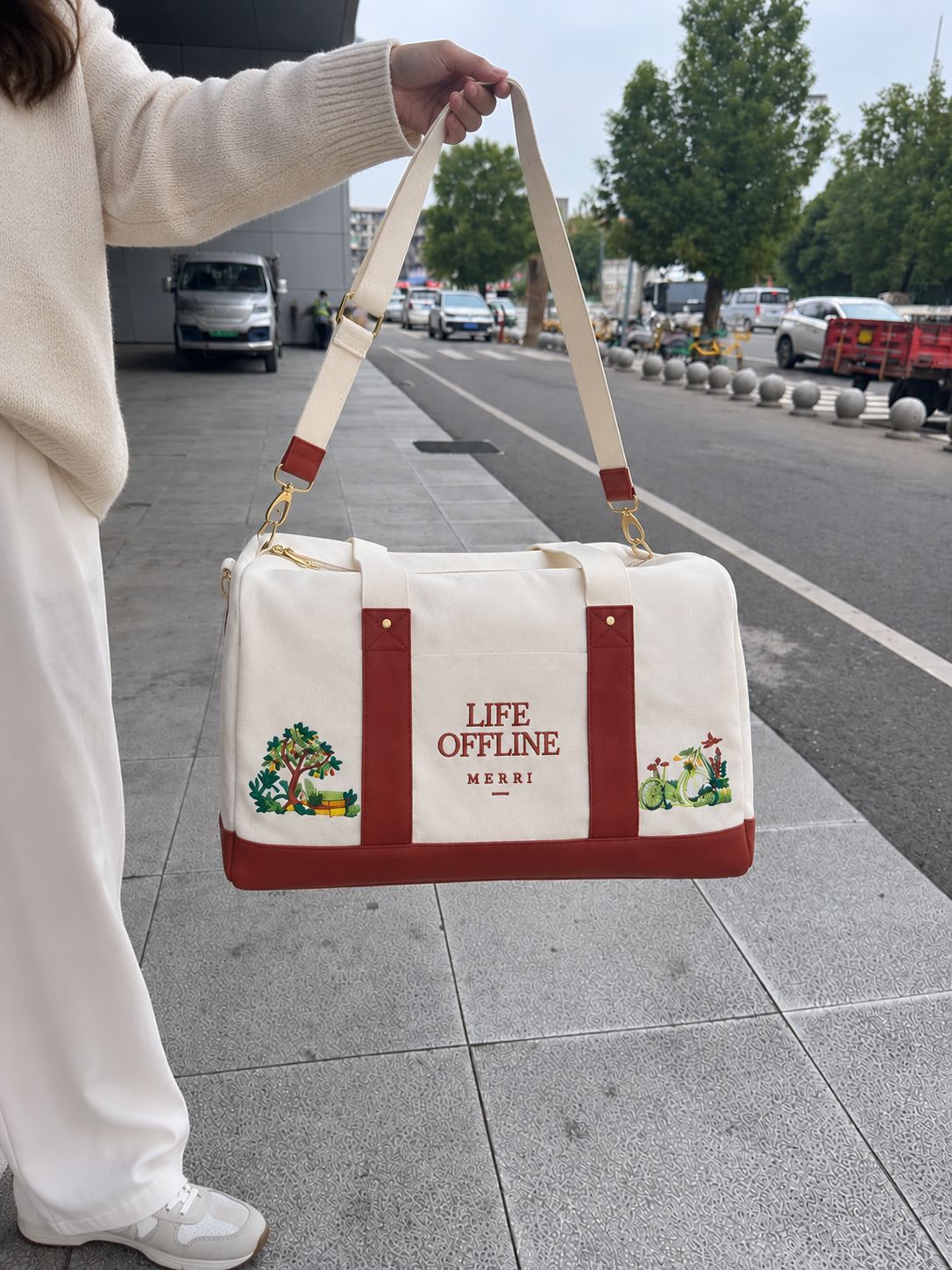 The Go Bag — Embroidered Canvas Weekender