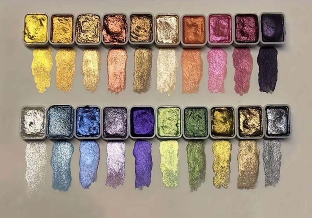 The MERRI Watercolour Set photographed in use