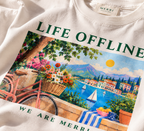 Life Offline Tee, print detail