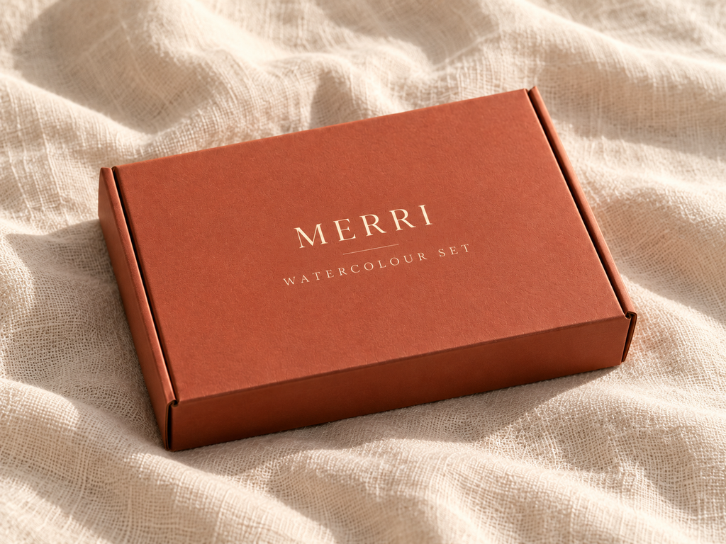MERRI Watercolour Paint Set on linen