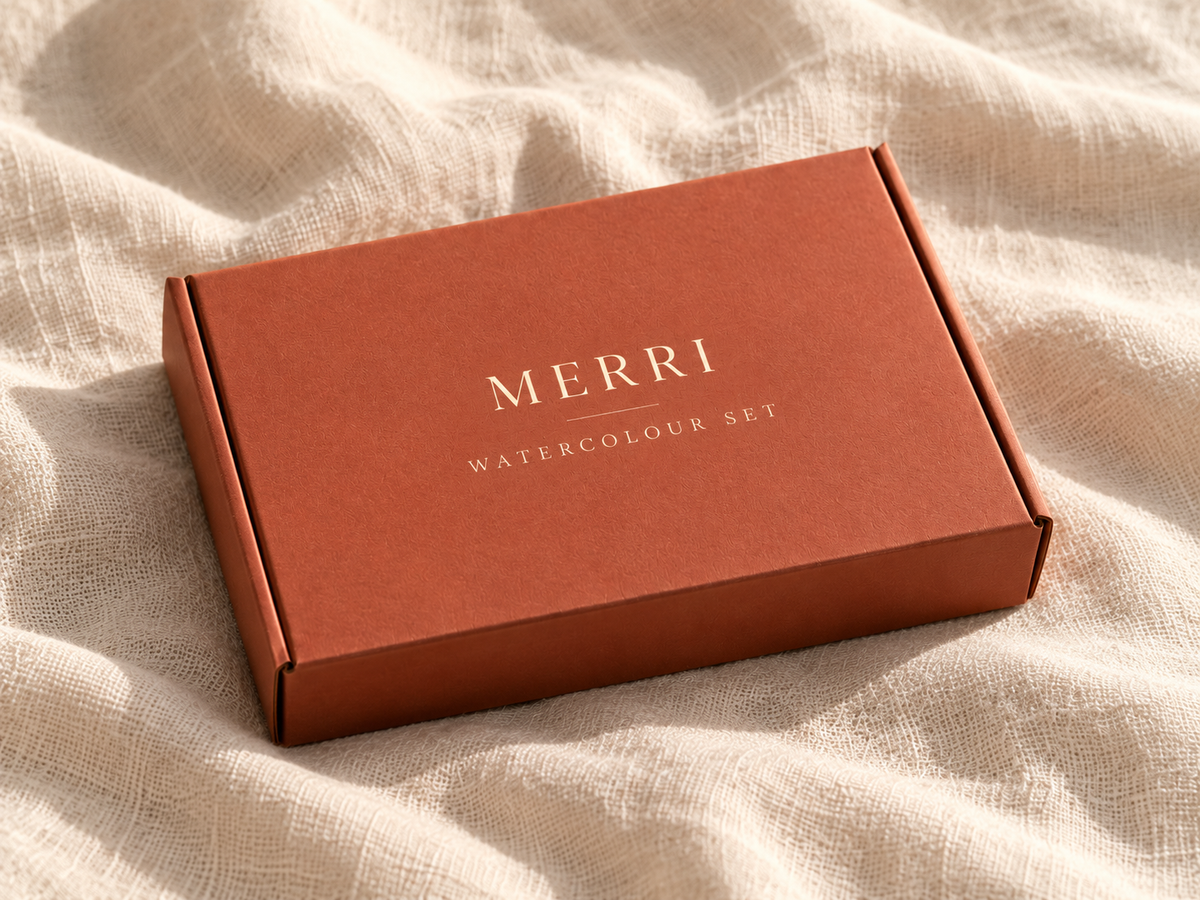 MERRI Watercolour Paint Set on linen