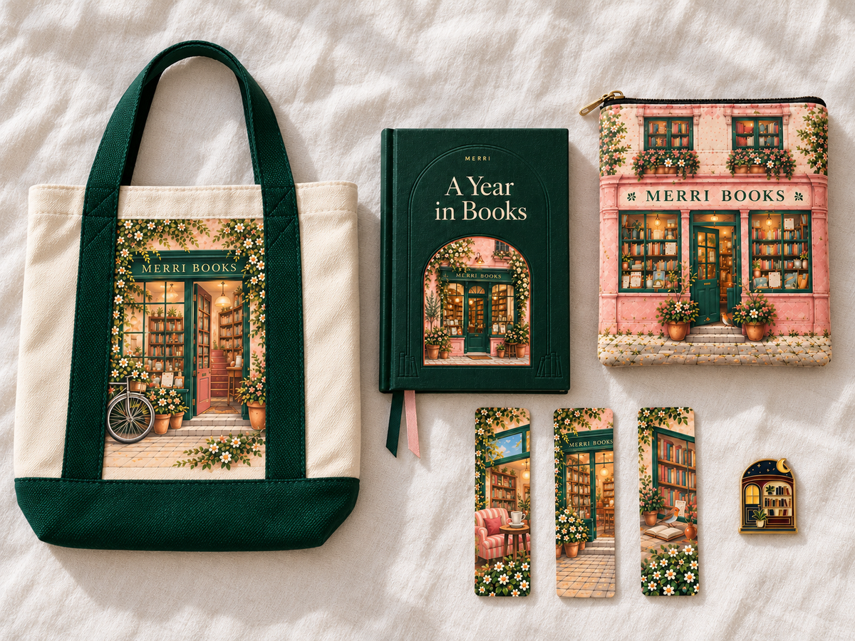 The Ultimate Book Lover's Collection, flat lay
