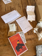 An Offline Box laid out on a table